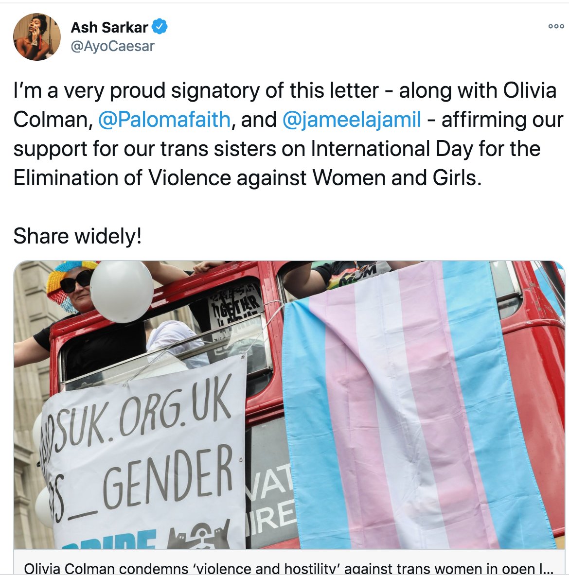 'On this, the day for the elimination of patriarchal violence against women, we, the good maidens, affirm our commitment to the first rule of patriarchy: female people must never be allowed to centre their own needs, experience, or interests because other people matter more.'