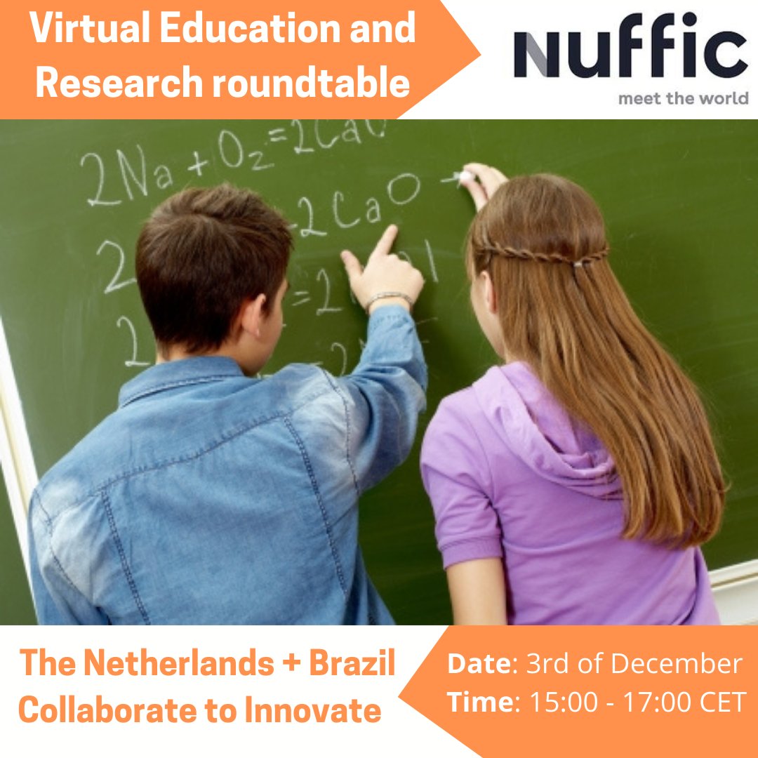 Curious to know the opportunities ongoing and available to conduct #research in Brazil?

Join @NufficGD <a href="/NesoBrazil/">Nuffic Neso Brazil</a> <a href="/NWONieuws/">NWO Nieuws</a> for a roundtable to discuss the future of knowledge and research cooperation

More details and registration ➡️ buff.ly/3m93OxQ
