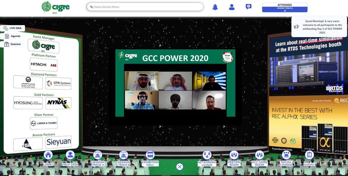 gccia's tweet photo. د. محمد الحمد أثناء إدارته حلقة نقاشية في #مؤتمر_كهرباء_الخليج بعنوان: (Smart Grids)

#GCCIA
#GCCPOWER #GCC_Cigre
#Smart_Grid
#CyberSecurity 
#power #energy https://t.co/w61RbJ3a1r