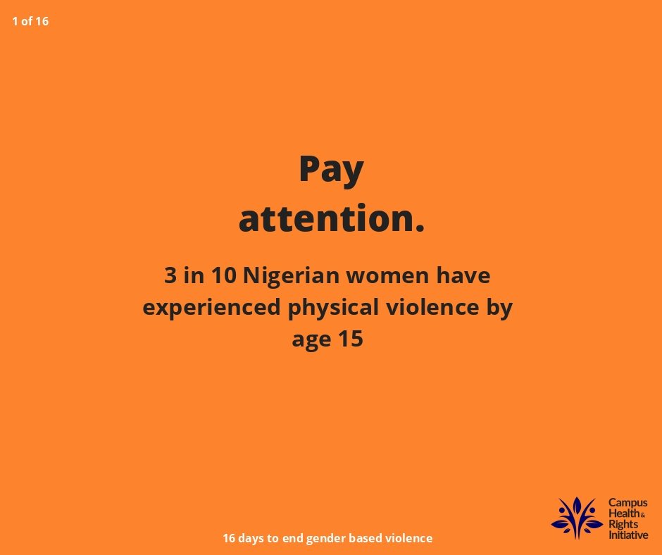 1. Pay attention.Violence against women and girls takes place every day around us; but do we even notice? It's time to start paying attention.  #16days    #OrangeTheWorld  