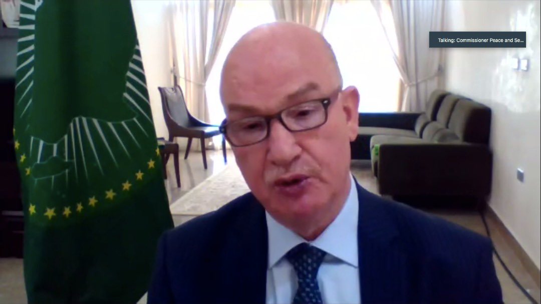 AUC_PAPS's tweet photo. #AUPSC on the situation in the #HornofAfrica: How best to support the transitions in #Somalia, #SouthSudan and #Sudan. Briefings from @AU_Chergui, former President Thabo Mbeki (#AUHIP), @parfait_onanga, @EUtoAU and representatives of the affected states https://t.co/RT2ugdFtnZ