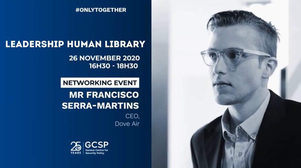 Dove's Director-Genera Francisco Serra-Martins will be part of @GCSP Geneva Centre for Security Policy's Human Library. This event connects people to real leadership stories. 

Register here: bit.ly/2HluSKJ

 #leadership #peacebuilding  #humanrights