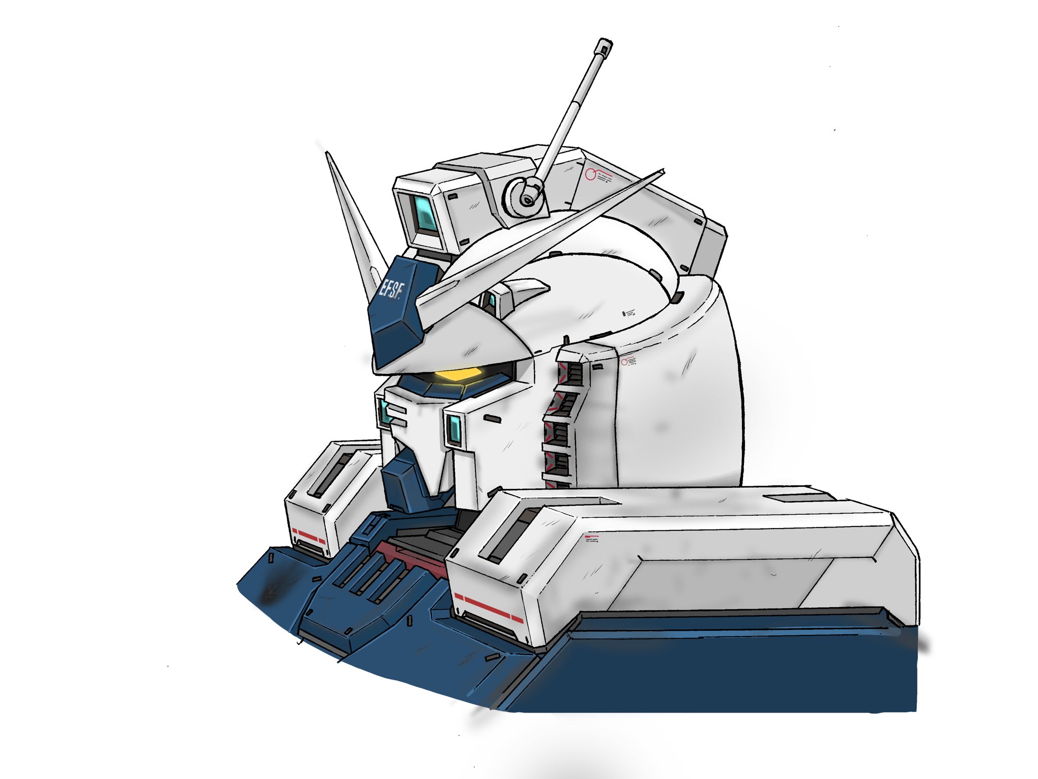 あろんa Fa 78 フルアーマー ガンダム サンダーボルト ロールアウト時 戦闘時 ガンダム サンダーボルト イラスト好きさんと繋がりたい イラスト T Co 85ymvptlds Twitter