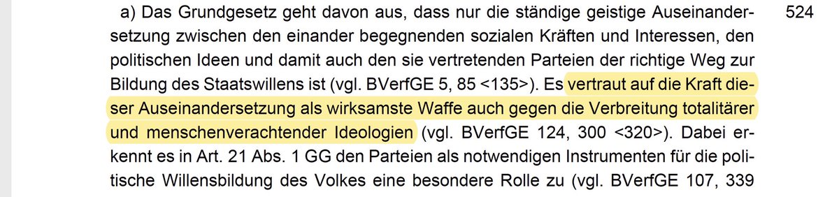 AnnaNotz's tweet photo. Weil Forderungen nach #Parteiverboten gerade wieder en vogue sind, lohnt ein Blick in das Urteil des @BVerfG zum 2. NPD-Verbotsverfahren👇 https://t.co/8phbgFoBwE