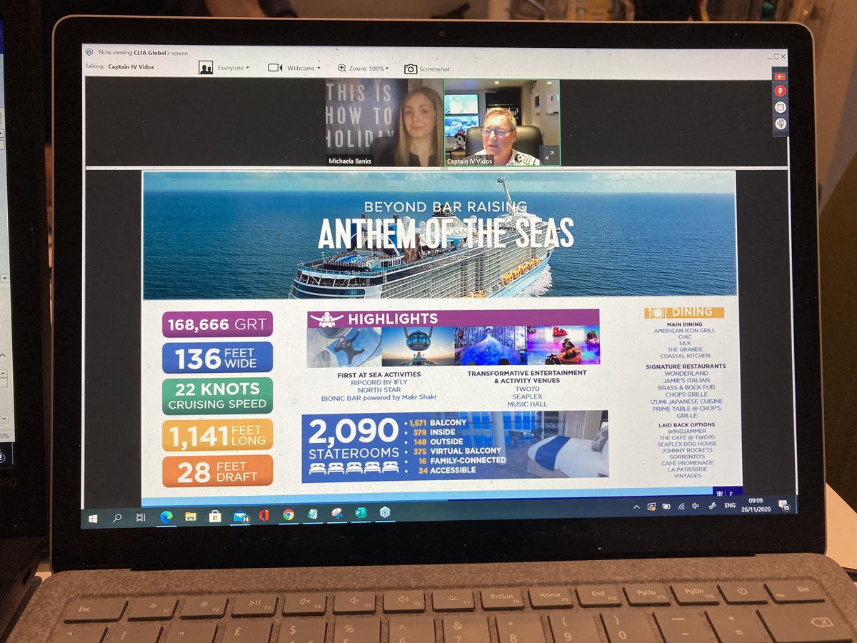 CruiseRoomEire's tweet photo. ITS THURSDAY MORNING WHICH MEANS ONLY ONE THING - CLIA SHIP TOURS!

We love Thursday mornings! For 1 hour we get to tour the worlds most wonderful ships with our friends at @CLIAUK! First up? It’s lovely @MJBanks17 from @RoyalCaribbean with the captain of Anthem of the Seas! 😍 https://t.co/rmME2AG6Fi