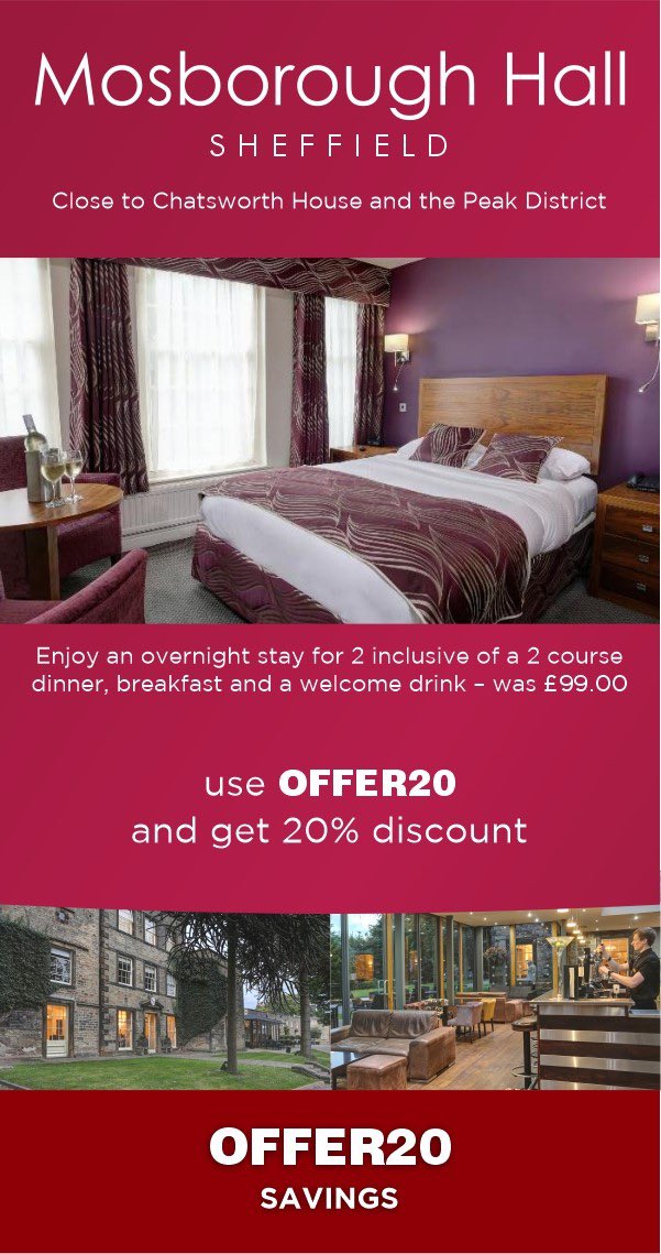 BLACK FRIDAY DEALS
Get 20% off selected gift vouchers with us, including overnight stays and dining experiences.
Shop using the link below, use the code OFFER20 to receive the discount!
https://t.co/lZ3xxbftey
The perfect gift this year!
@MarketingSheff https://t.co/vd3Wjnwg4Q