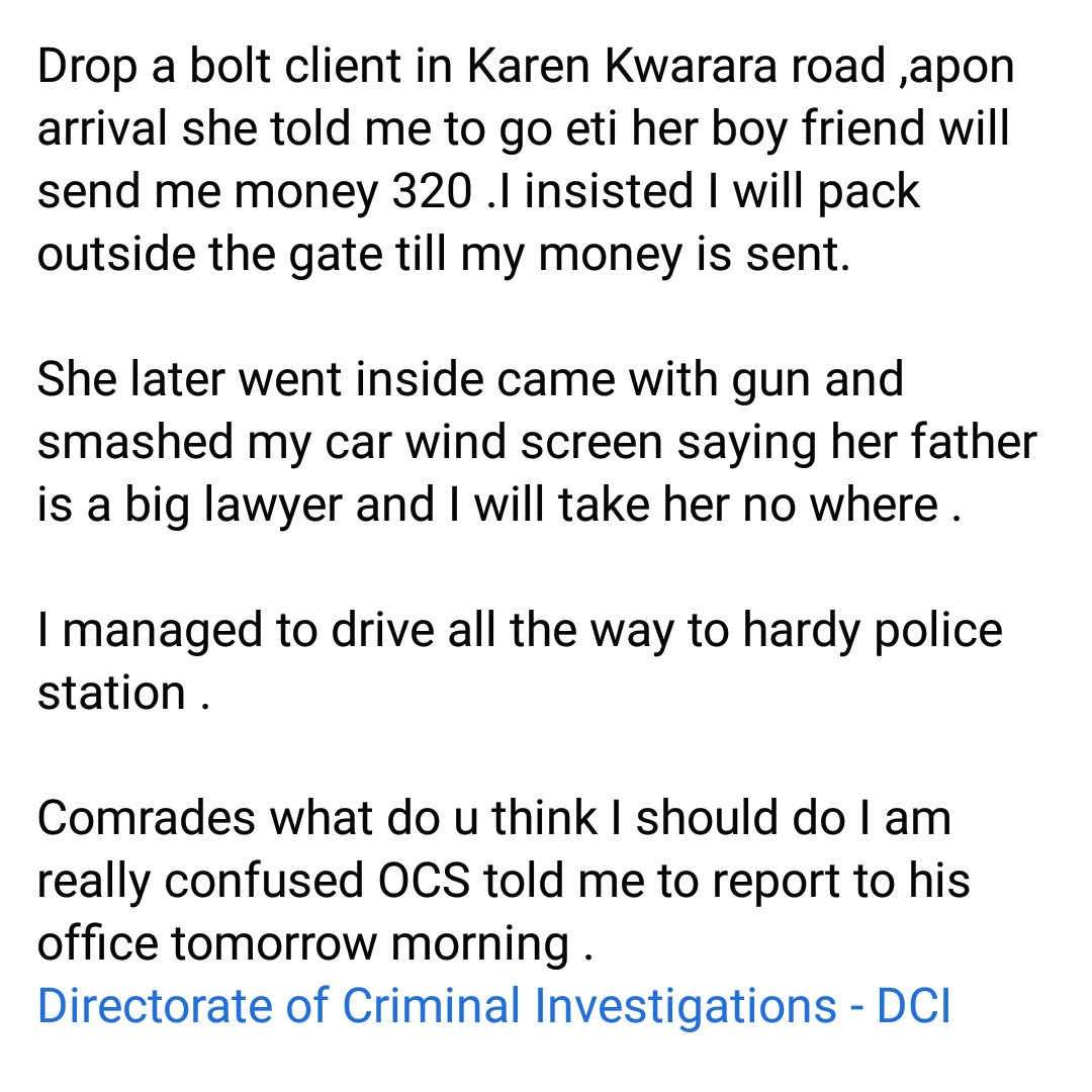 Elisha49895525's tweet photo. @Boltapp_ke  @CdcaOfficial 
Bolt,your laxity in dealing with violent riders is costing drivers and car owners.... https://t.co/MSVISXvCNs
