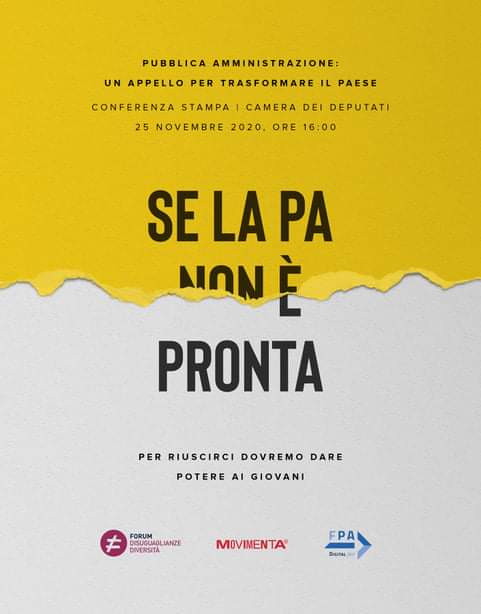 pop_movimento's tweet photo. Condividiamo le proposte @MovimentaCC, @DD_Forum e @FPA_net per una rigenerazione della Pubblica amministrazione. 

📌 "Questa della PA è la battaglia più urgente e importante da fare adesso, perché è l’unica che può permetterci di vincere tutte le altre". https://t.co/DZ7H8L9gEV https://t.co/JSnEjXA7Iv
