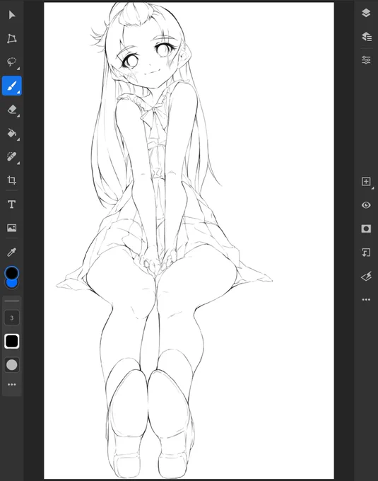 線画作業までおわりますた。
#絵描きさんと繋がりたい  #precure 