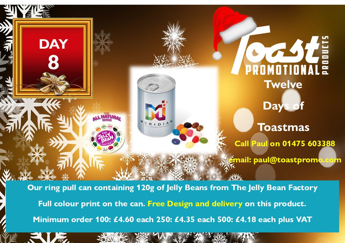 ToastScotland1's tweet image. And the yummy things just keep on coming. Today's sweet treat comes in the form of Jelly Beans in a branded can. Enjoy! #makemerchandisematter