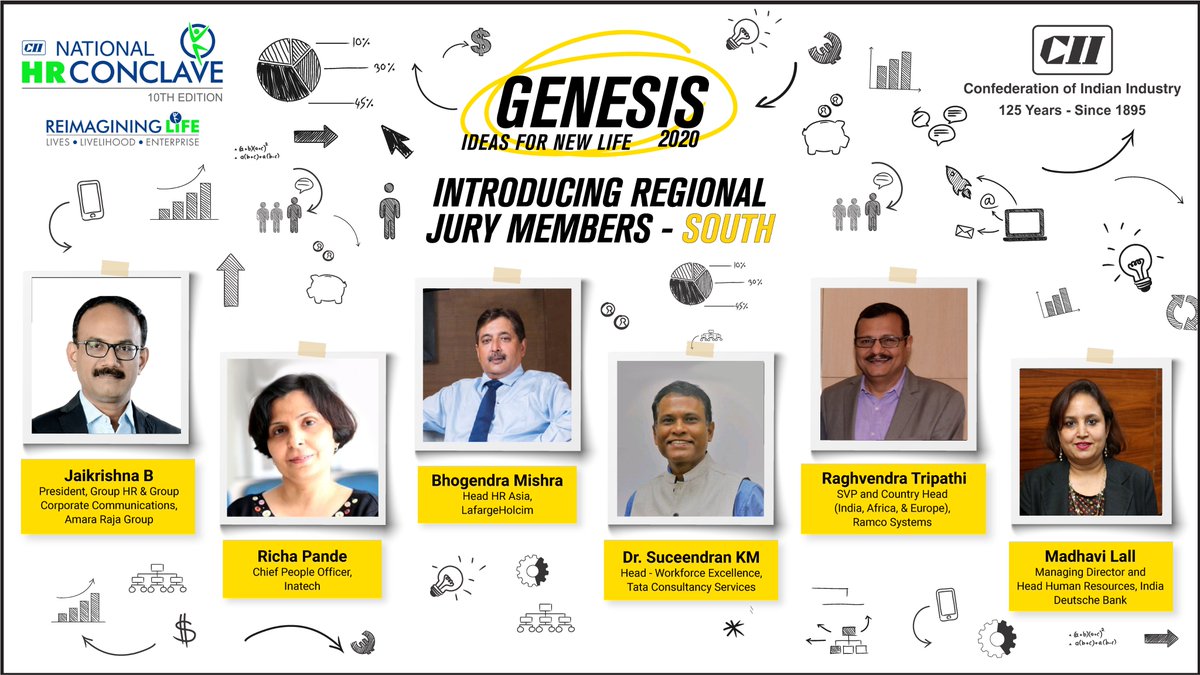 FollowCII's tweet photo. Our top 60 semi-finalists teams for #GENESIS2020 are all set will present their breakthrough innovative ideas on the future of Work, Worker and Workplace to our dynamic Regional Jury Members. #10thNationalHRConclave
@CIIKOLCOE https://t.co/1rRPvYEWg3