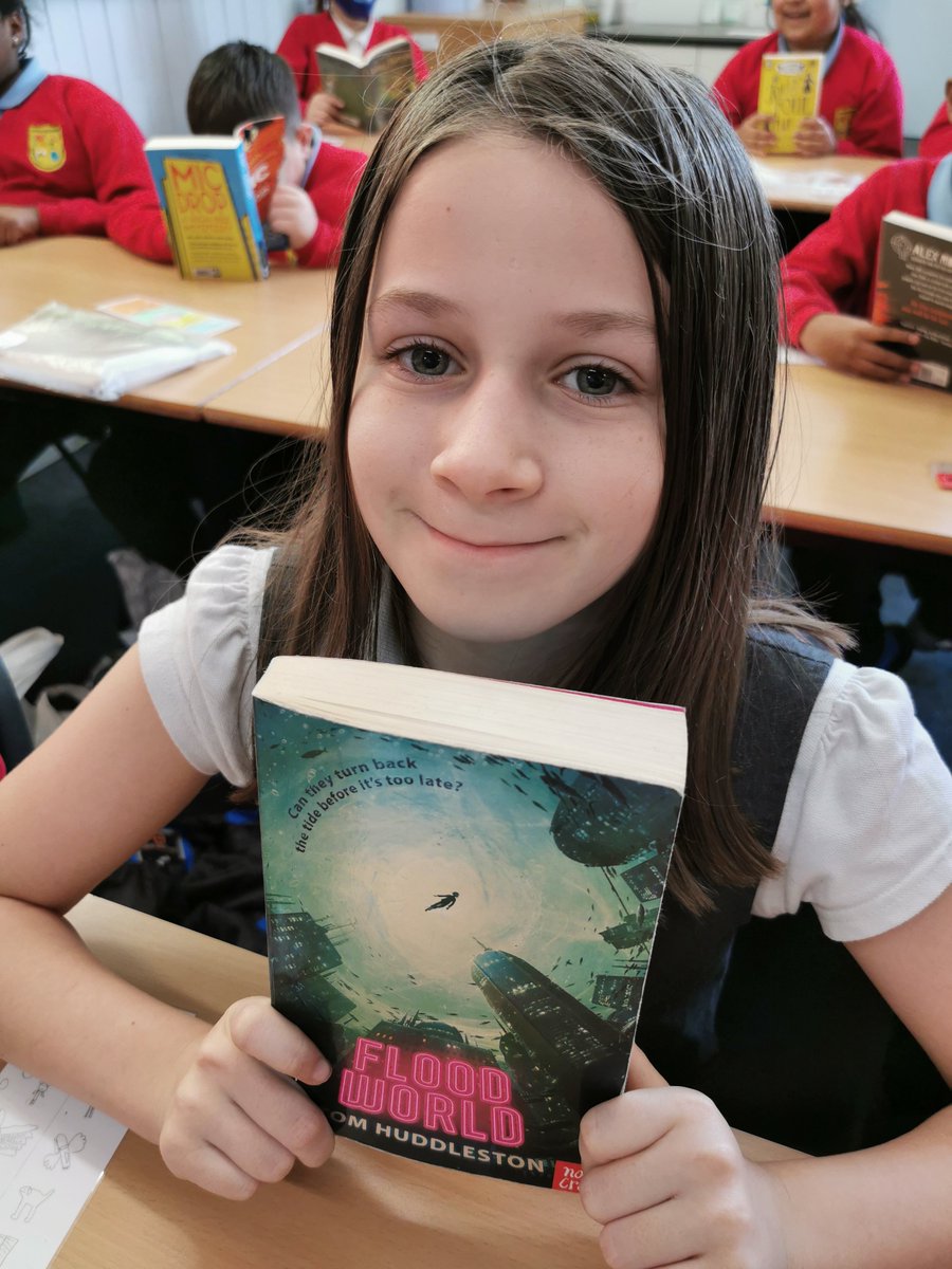 MrMacLPS's tweet photo. Another very happy reader @TomHuddleston_ #FloodWorld is going down a storm in Year 6 😊 https://t.co/U2KDoJQBiw