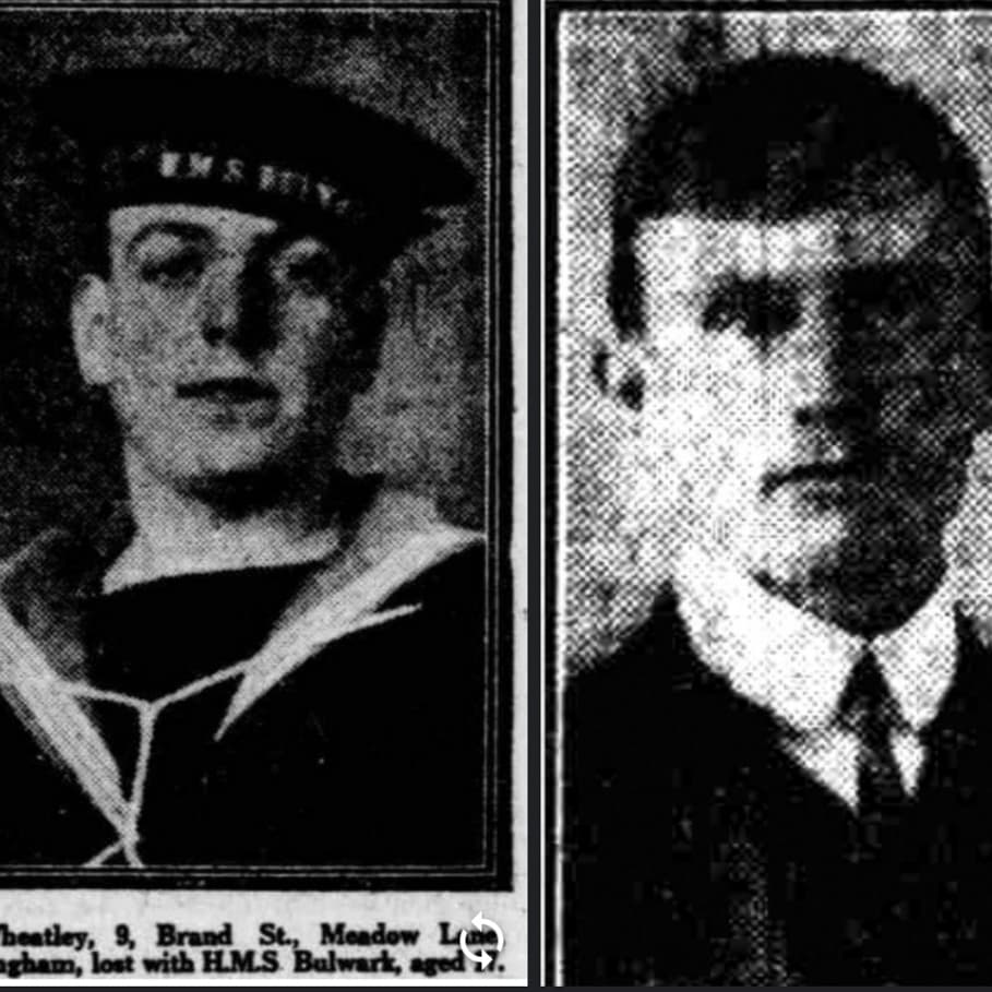 InscriptionsWw1's tweet photo. #RememberedHere
The Wheatley Brothers
> Vincent Wheatley
Died 26 November 1914 #HMSBulwark #Sherness
Aged 18
> Reuben Wheatley
Killed in action 9 May 1915 #France
Aged 21
#GeneralCemetery #Nottingham
#WW1 #LestWeForget
Online records via https://t.co/pj5xu8lv5C https://t.co/i2Fe7hCBCc