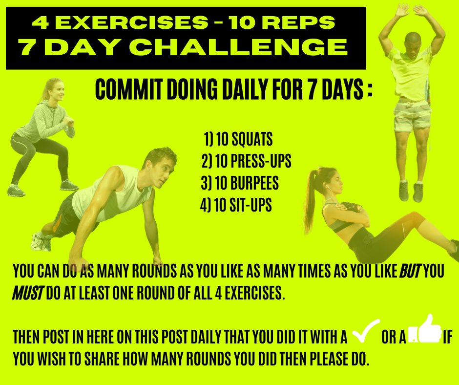 fitMK's tweet photo. Will you try the 7 day daily challenge? https://t.co/9tvkuPar5s