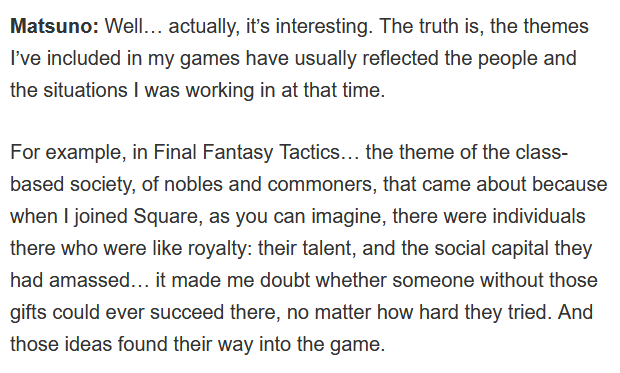 theserfstv's tweet photo. Holy shit Final Fantasy Tactics was based??? https://t.co/DIH7A8VNic