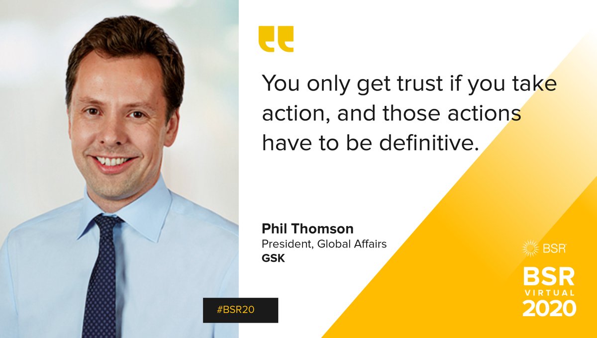 BSRnews's tweet photo. We welcomed Phil Thomson, @GSK's President of Global Affairs, at #BSR20 to discuss the healthcare industry during #COVID19, highlighting the need for action when building trust.

More from Thomson on how healthcare can contribute to a just future: https://t.co/B0DJzrI2nX https://t.co/jzHCJc9cVg