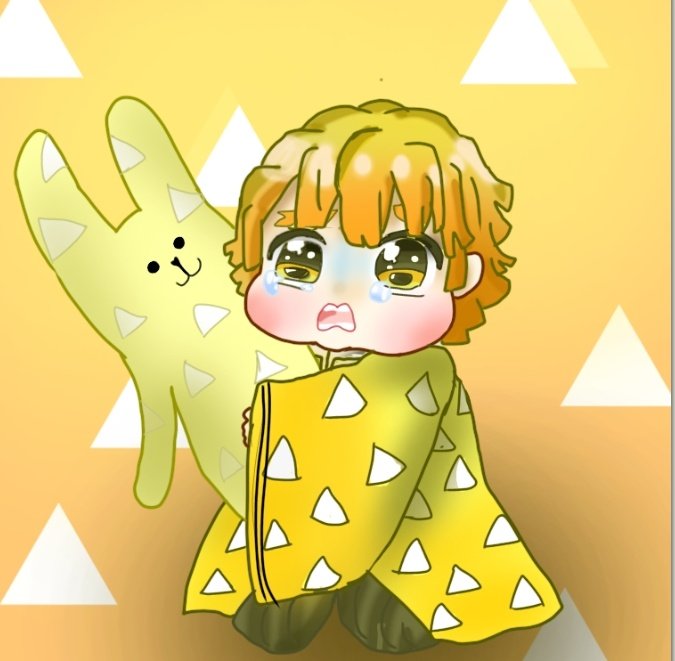 さらばさんがTwitterに投稿した我妻善逸(鬼滅の刃)のイラスト。