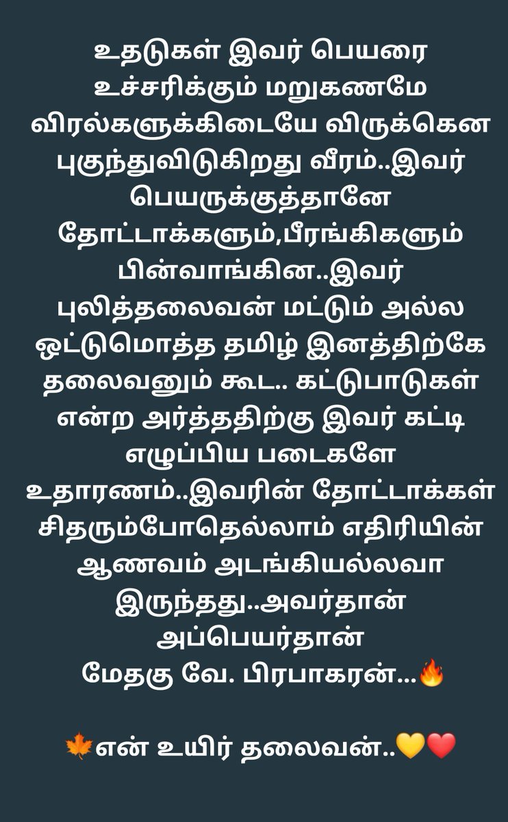 Magimhega's tweet photo. #HBDமேதகுPRABHAKARAN 
@NaamTamilarOrg 
@SeemanOfficial https://t.co/OOEmGCEaYJ