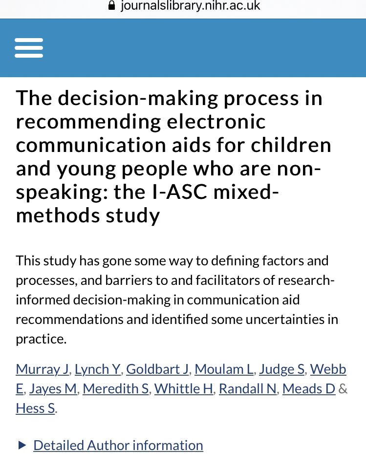 The full report from the I-ASC study is now available and open access via this link: journalslibrary.nihr.ac.uk/hsdr/hsdr08450…. #aac #augcomm #ppi #SLPeeps