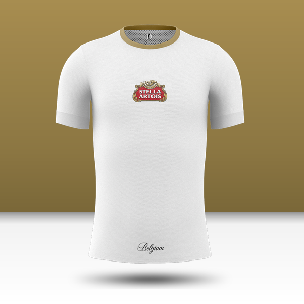 3.  @StellaArtois - Has Stella ever been this classy? A gorgeous white jersey which both sleeves can easily be removed to create the "WB Edition". The golden bottle tops given a nod by the subtle golden collar.