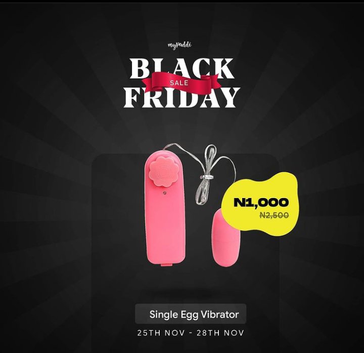 The MyPaddi Black Friday sales are still ongoing!!!Sweetheart don't forget you can get a vibrator for as low as 1k.. Very cheap Don’t wait till it’s all sold out Send us a DM  @mypaddi_ng Or 0705-611-7333 (WhatsApp) to place your orders.... MY DARLINGS PLEASE HURRY UP