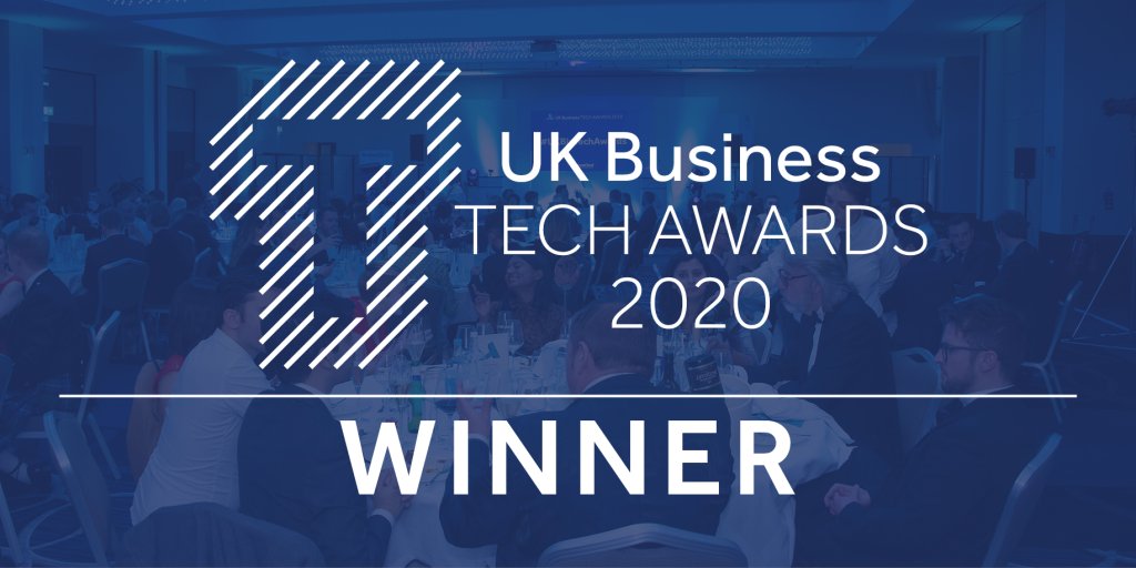 VoicescapeUK's tweet photo. We're delighted to have won Best Application of Tech – Public Sector at last night's #UKBizTechAwards, alongside our client @Onward_Homes. 
 
It marks an exciting step forward for us as a company as we plan for 2021, and we can't wait to reveal what's in store! 🏆💪 https://t.co/00CsUM8k6M