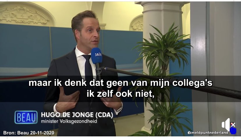 Mixed_Media_FUN's tweet photo. ⛔️‼️Hugo De Jonge zegt dat hijzelf en zijn collega's niet tot de risicogroepen behoren - en dat geen van hen als eerste aan de beurt zou zijn om het vaccin te nemen.
#Dejonge #Vaccin #vaccinatieplicht #mondkapjes #dictatuur #mondkapjesplicht #mondkapje
https://t.co/C8SqQlOCdy https://t.co/e6a7YW5T7f