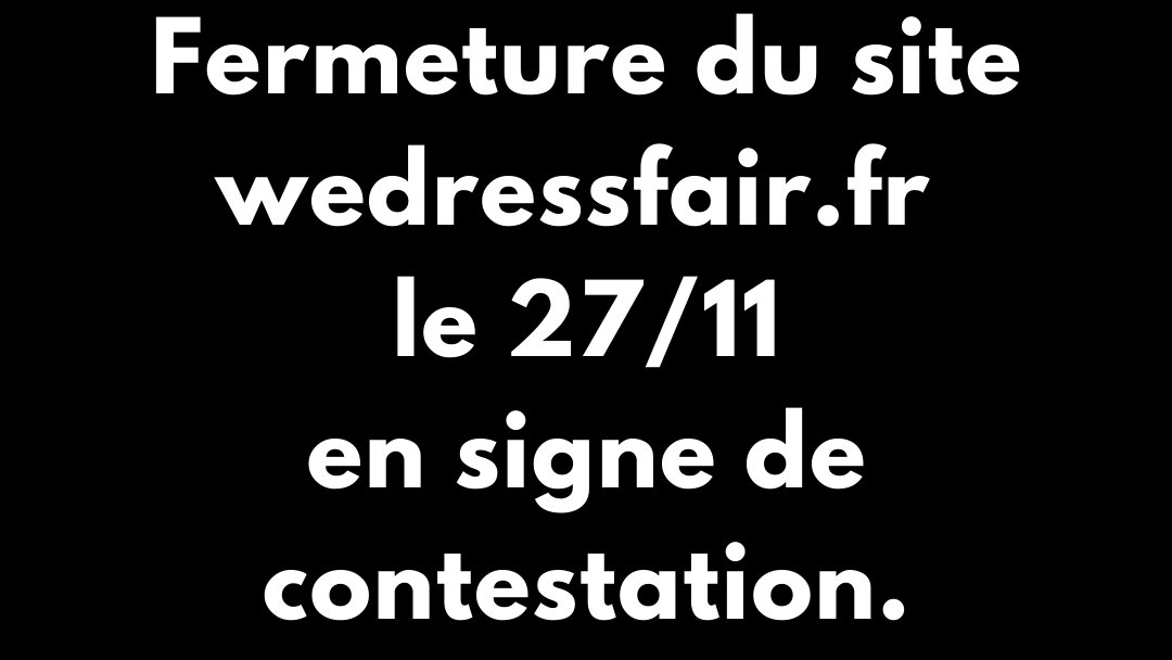 WeDressFair's tweet photo. Le Black Friday ne sauvera ni l'économie, ni les petits commerçants sur le long terme. WeDressFair fermera son site demain en signe de contestation.
La fermeture du site permettra de distribuer un "guide pour repérer les pratiques agressives à l'achat"
#BlackFriday https://t.co/PRHWDya6cy