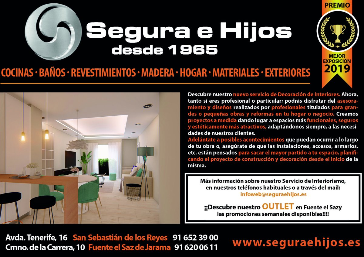 El Departamento de #Interiorismo de #SeguraeHijos, consigue que tus proyectos sean lo más eficientes, funcionales y esteticamente posible!! #MejorExposiciondeEspaña2019 #Sostenibilidad #MaterialesdeConstruccion #Decoracion #Diseño #Arquitectura #Reformas #ProyectosaMedida #Hogar