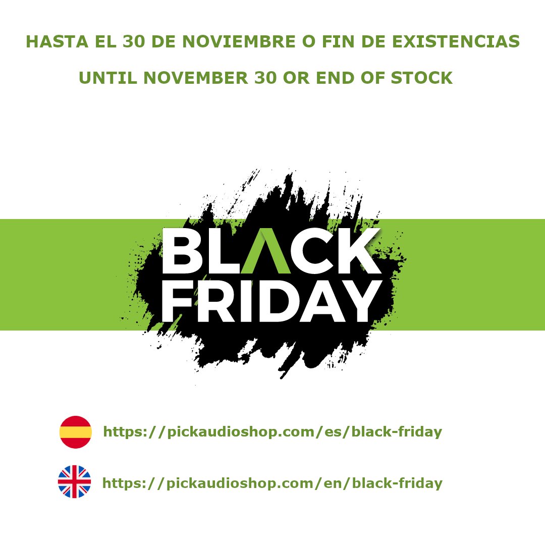 pickaudio's tweet photo. ¡ESTAMOS DE BLACK FRIDAY! 

Echa un vistazo a nuestra web: https://t.co/Tqema9JRfR https://t.co/4XcMSL5iEH