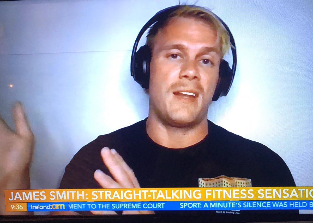 IrelandAMVMTV's tweet photo. Instagram sensation and personal trainer @jamessmithPT_ chats to us now about his new book 'Not a Life Coach' 🏋️ #IrlAM https://t.co/3dCs4Ezm1c