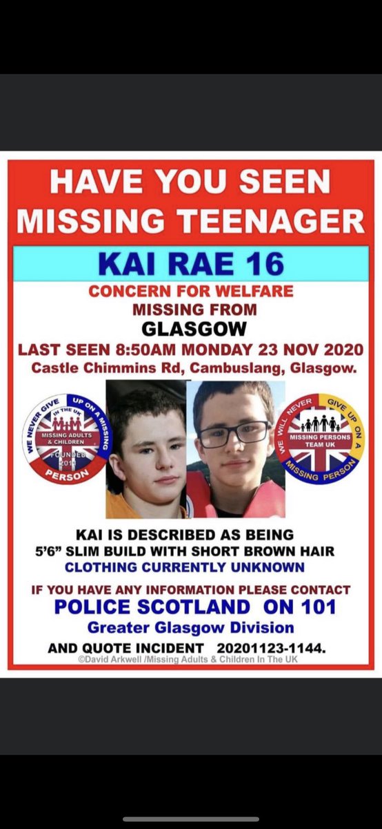 stephen_purdon's tweet image. Please get in touch with @policescotland if anybody has any info at all on Kai, please Retweet as well troops! Cheers 👌🏻