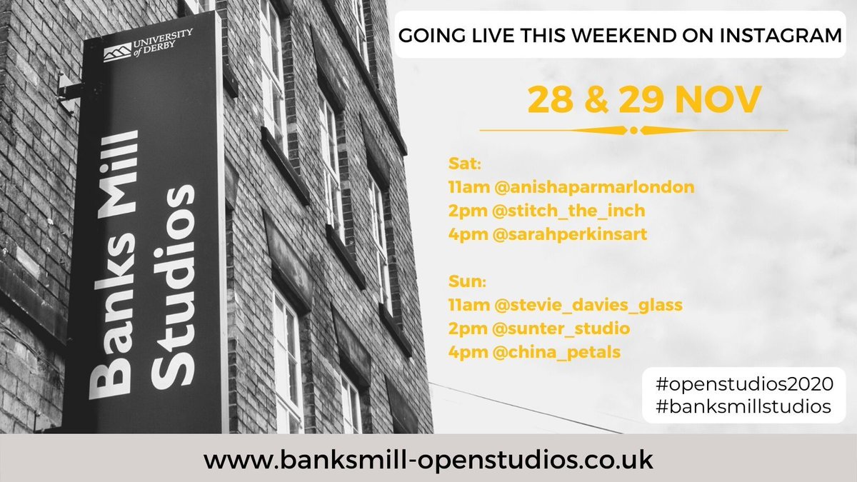 Join <a href="/StevieDGlass/">Stevie Davies</a> in her sparkly world as she goes live from her studio on Insta this Sun at 11am.Take a closer look at her glass art &amp; jewellery &amp; hear about her home kits &amp; workshops #openstudios2020 #banksmillstudios #livefrombanksmill #meetthemaker buff.ly/360rfUw