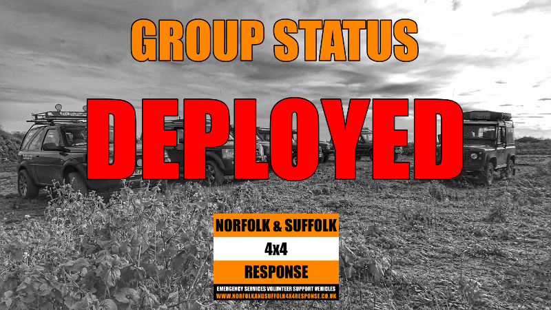 NS4x4R's tweet photo. ⚠️DEPLOYED ⚠️
Two of our #volunteers have been deployed to assist our @ea_cat colleagues with delivering food to vulnerable people in #Suffolk on behalf of the #TeapotProject
#WorkingTogether #NotJustSnow #COVID19 @4x4response https://t.co/KDYHZiIRbN
