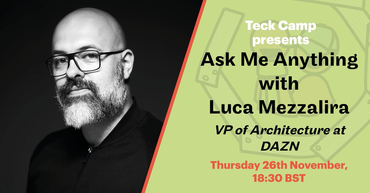Tonight we’re going to be joined by <a href="/lucamezzalira/">Luca Mezzalira</a> who will be sharing his expertise on micro-frontends and  architecture and more for our November AMA! Luca will be joining us on our Slack at 18:30 BST. Get your questions ready, it’s sure to be an insightful evening.