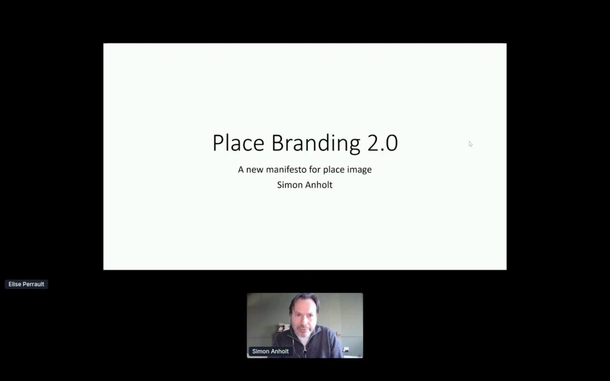 Already present in #TheNordics and soon to catch on in the rest of the world, Place branding 2.0 presented by @SimonAnholt . DO things that MATTER for people, locally and elsewhere. #NPB20 #NPBC2020 #PlaceBranding #CountryBranding #PlaceBrand #NationBrand