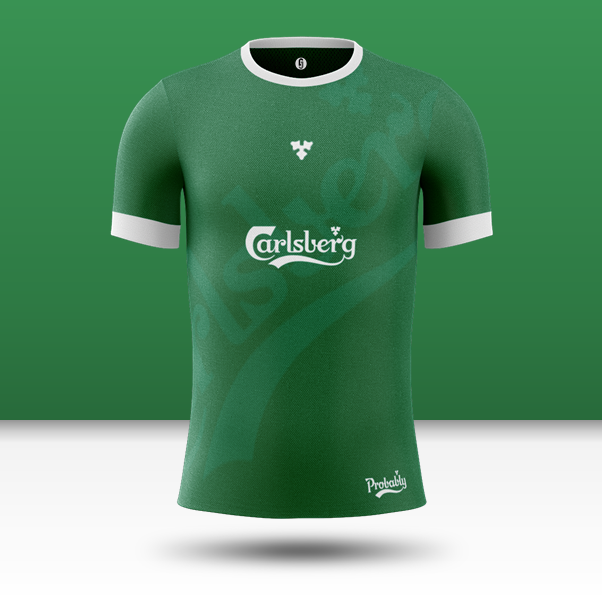 11.  @CarlsbergUK - If Carlsberg made a football kit, this would probably be it? Right? It has Irish vibes, subtly branded and probably one of the best ones created. Probably...