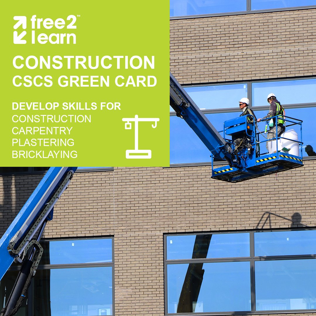 Free2LearnUK's tweet photo. Get the skill employers are looking for with our Construction and CSCS Green Card course. Go to: https://t.co/ow8W1QXEeh… to register today!
#ConstructLondon #Construction #London #TrainingLondon #course #virtuallearning #skills
@PG_CareersLon https://t.co/e6gS4PpBSR