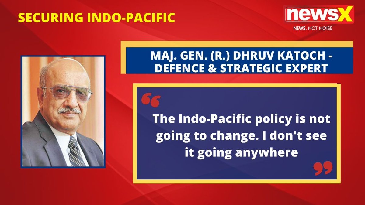 NewsX's tweet photo. #SecuringIndoPacific | 'The Indo-Pacific policy is not going to change. I don't see it going anywhere': Maj. Gen. (R.) Dhruv Katoch (@Dhruv_CK) - Defence & Strategic Expert on #NewsX
@UdayPratapSingh https://t.co/pk2INw71Ax