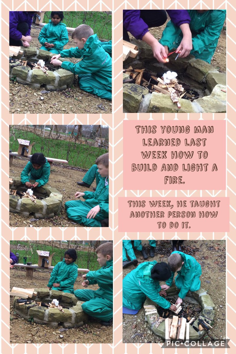 FarmSjsb's tweet photo. This week’s Farm and Forest: last week’s fire builder coached another child how to do it. In free play children chose to work as a team to build a fantastic hedgehog habitat, dug for treasure, made lunch for worms or baked fruits on the fire. #sjsbSTEM @EcoSchools @WildlifeTrusts https://t.co/OSofwG0oVc