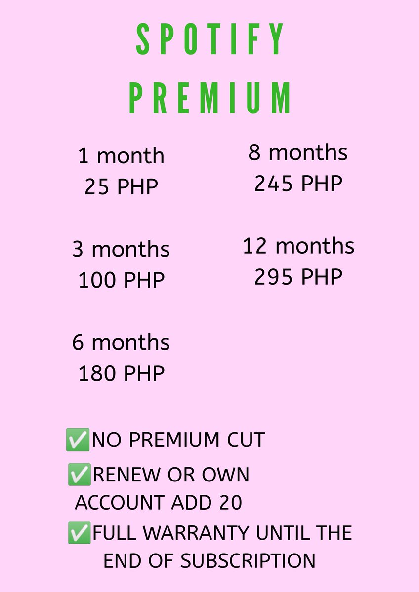 prems_home's tweet photo. SINO PA WALANG NETFLIX AT SPOTIFY? DM NIYO KO NOW‼️

✅NETFLIX PREMIUM
📍SOLO/SHARED
1 MONTH 
3 MONTHS 20 DAYS

✅SPOTIFY PREMIUM
📍NEW / RENEW
✅1, 3, 6, 8, 12 MONTHS AVAILABLE‼️

PRICELIST BELOW✨

MURA NA LEGIT PA👌💯

MOP: GCASH, LOAD (+20) https://t.co/3msLqU4yeM