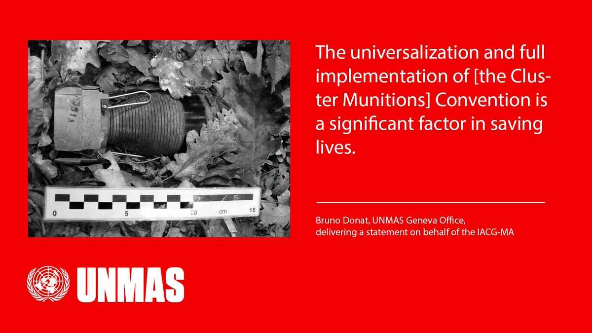 UNMAS's tweet image. [#TBT] Since #CCM2RevCon entered into force on 1 August 2010, nearly 1.5 million cluster munitions and more than 178 million submunitions were destroyed. 

Today, #UNMAS celebrates progress achieved on the way to the world free of mines and unexploded ordnance.