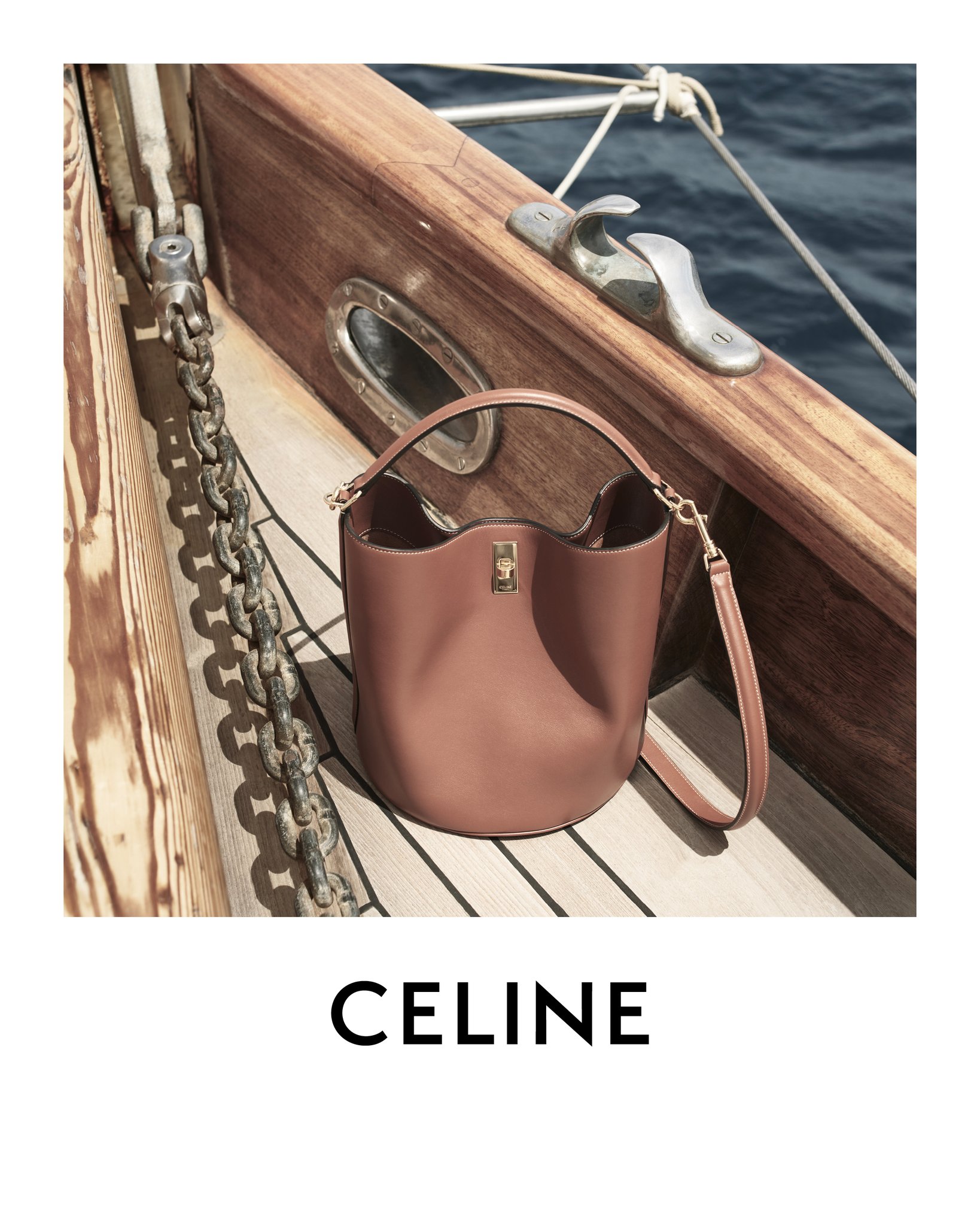 Celine Teen Bucket Bag in Brown