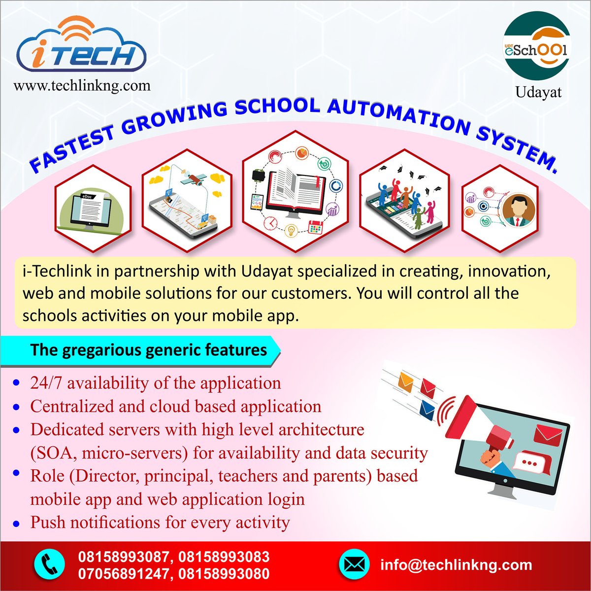 TechLink5's tweet image. Fast Growing School Automation System.
Visit: techlinkng.com
to learn more.
#school #schoolautomation #education #schoolmanagement #schoolmanagementsoftware #schoolerpsoftware