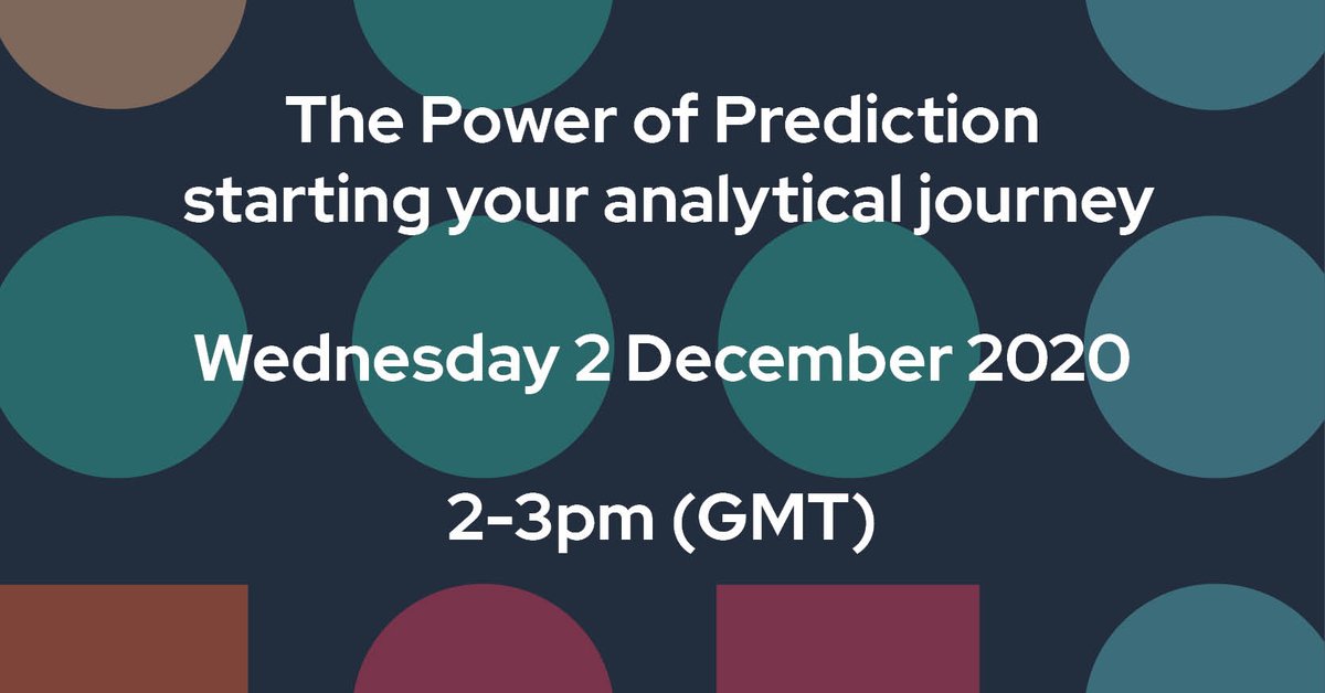 There's still time to register for our "Power of Prediction" webinar, where we’ll be demystifying AI, Machine Learning and Predictive Analytics which will help you to understand your customers and your own needs more! Register now at bit.ly/3nPSjfl #missitmissout