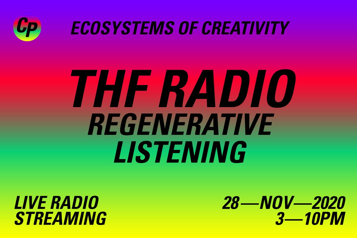 This Saturday, as part of my series "Ecosystems Of Creativity":  for <a href="/collective_CP/">COLLECTIVE PRACTICES</a>  THF Radio will guest curate a day of radio broadcasts, with music and talks from collectives &amp; DJs looking at the importance of community and collectivity.
 bit.ly/3fojElt