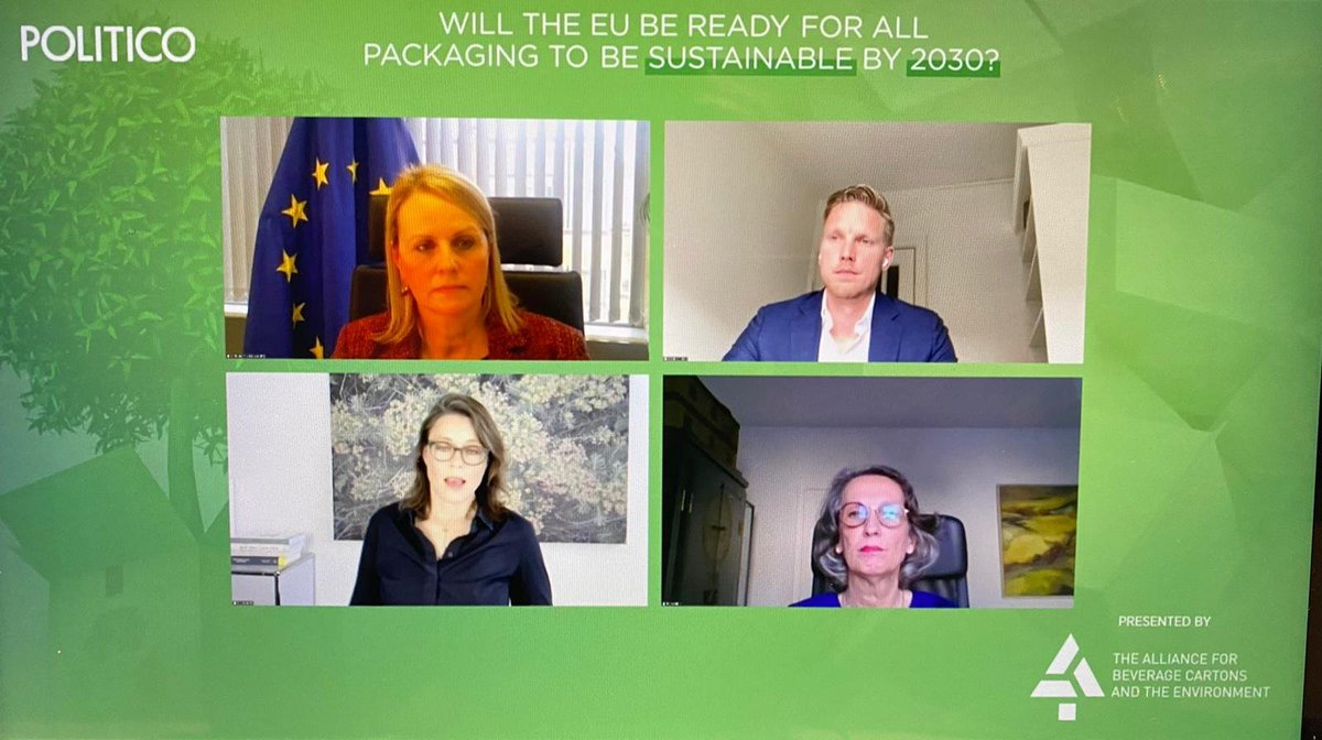 ECEG_Brussels's tweet photo. Thank you to @EventsPOLITICO and @Beveragecartons for yesterday's high-level discussion on sustainable packaging and its contribution to a low carbon #circulareconomy 🔄
#PackagingEU https://t.co/MVYokPqa0t