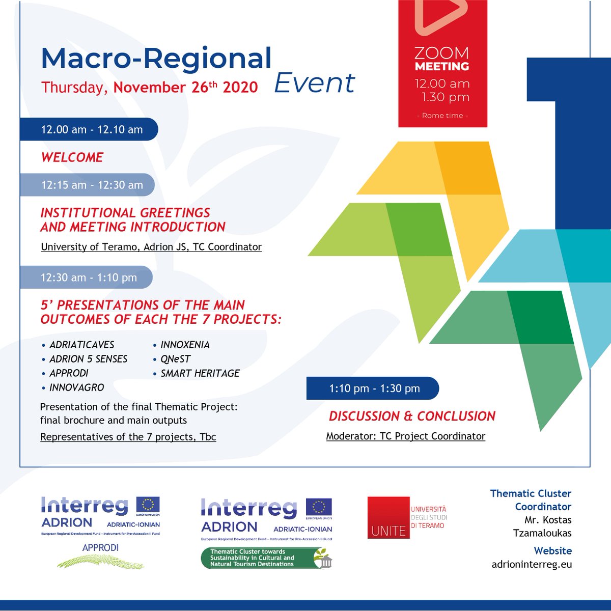 APPRODIproject's tweet photo. The #MacroRegionalEvent of #ThematicCluster3 is about to start. If you haven't registered, you can always follow our meeting on our @APPRODIproject Facebook page https://t.co/W81Zv5KLYu