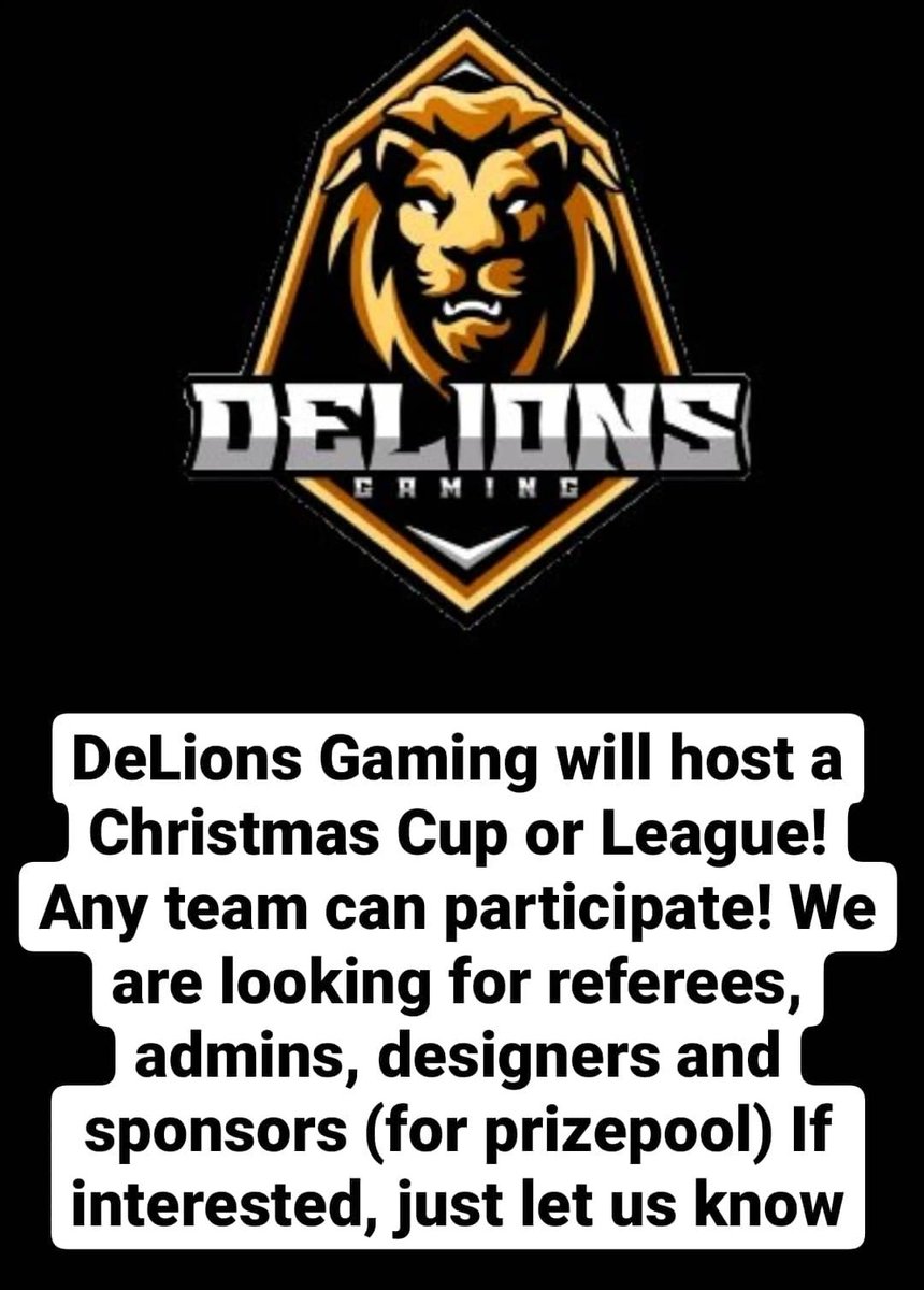 We will host a Christmas Cup or League! We are looking for referees, admins, designers and sponsors (for prizepool) If interested, just let us know!😍🔥 Registration starts soon!👑
