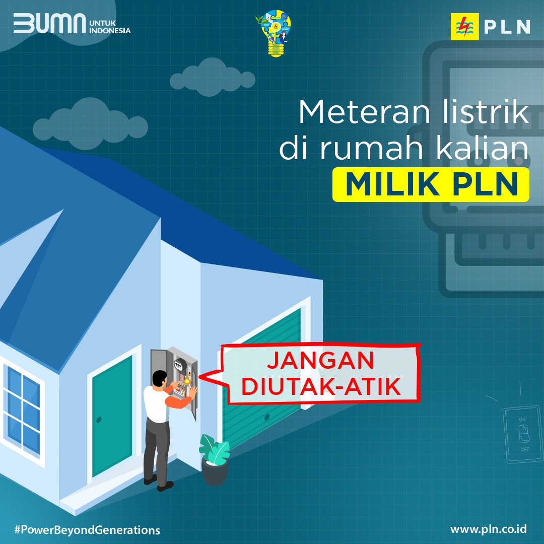 _pln_id's tweet photo. Mimin mau ingetin nih untuk #Electrizen yang memiliki masalah pada instalasi kelistrikan di tempat tinggalnya, jangan asal mengutak-atik kWh meter ya. #PowerBeyondGenrations
#ListrikUntukSemua
#ListrikUntukRakyat https://t.co/Ve0KNhvgp5